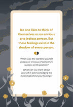 Motivational quote on a decorative background with flowers and text.