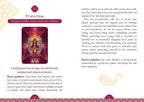 A printed page with decorative cream and red ornamental borders, featuring text about Rani's protection and psychic protection. The page includes a red title bar reading 'Protection' and decorative crest-like symbols.
