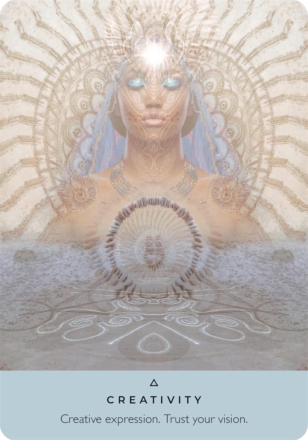 Artistic depiction of a figure with a celestial background and the word 'Creativity' at the bottom.
