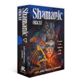 Shamanic Oracle card set packaging with colorful design and text