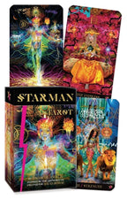 Starman Tarot card set with colorful artwork and 'Starman' branding.