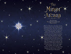 Title 'The Minor Arcana' with star illustrations on a dark blue background
