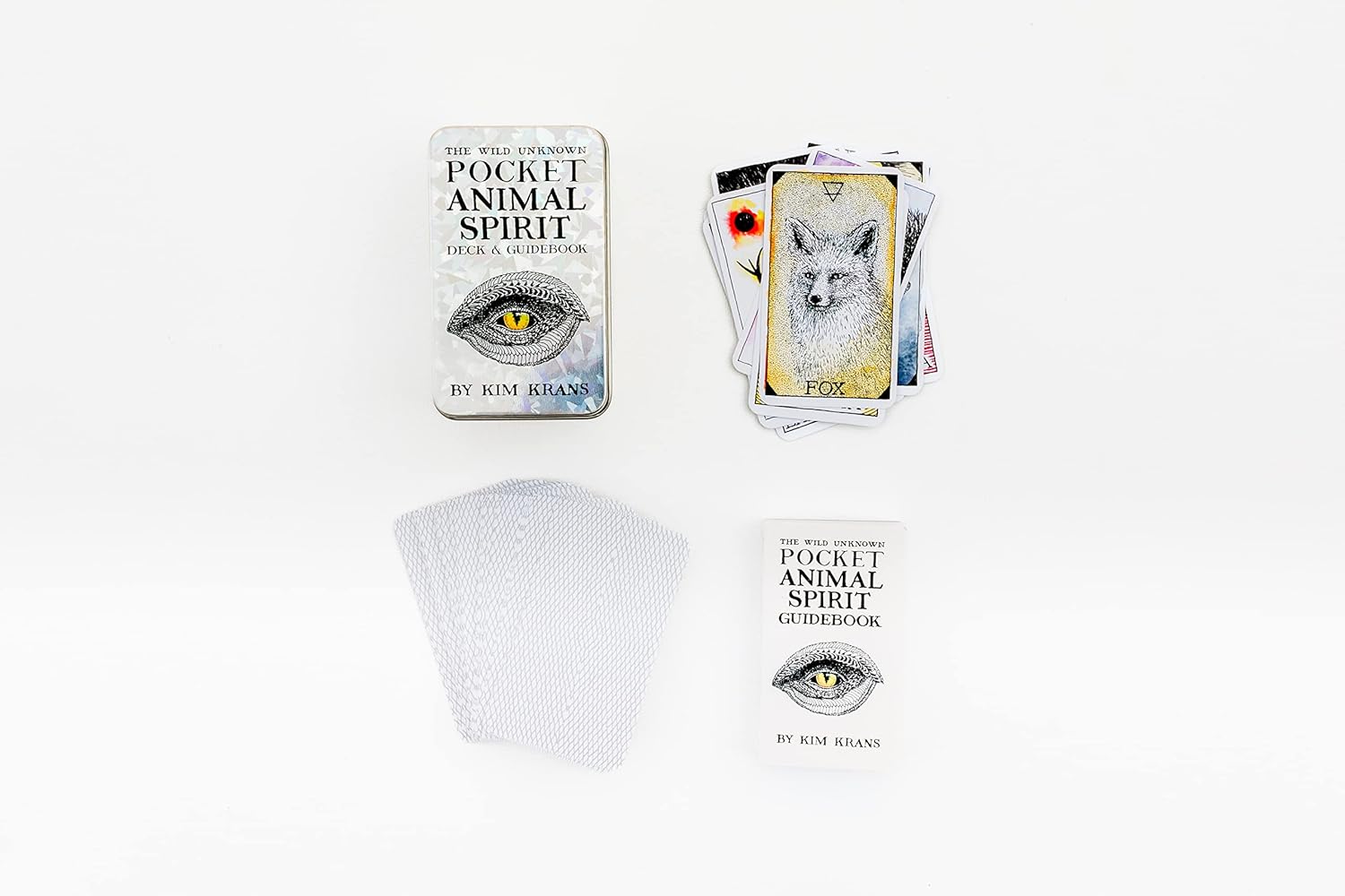 Pocket Animal Spirit cards with packaging on a white background
