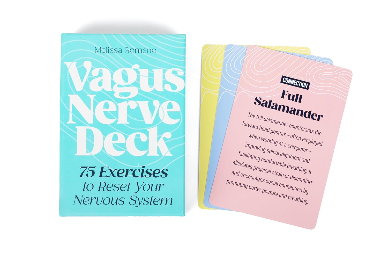 Vagus Nerve Deck book with colorful cards on a white background