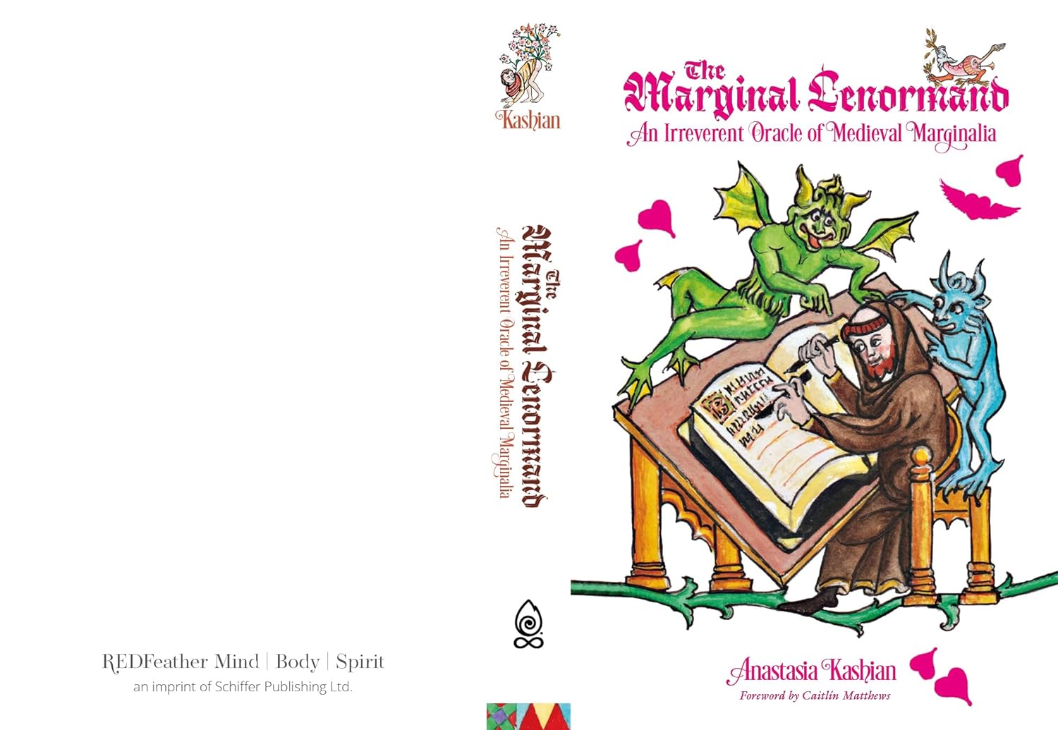 Book cover of 'The Marginal Lenormand' with colorful illustrations and text.