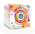 Colorful box with 'Archetypes Deck & Guidebook' by Kim Krans on a white background