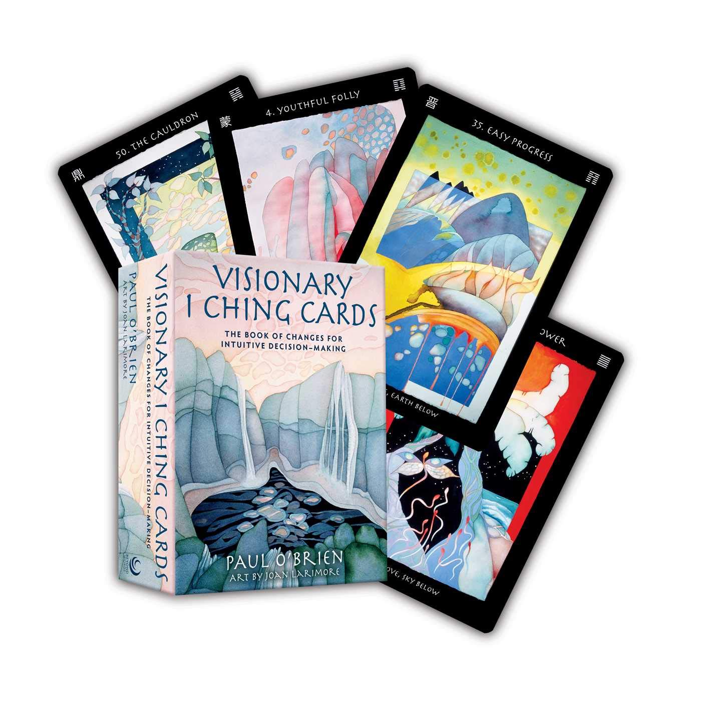 Visionary I Ching Cards with colorful illustrations on a white background