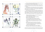 Page from a book with tarot card illustrations and text on a white background