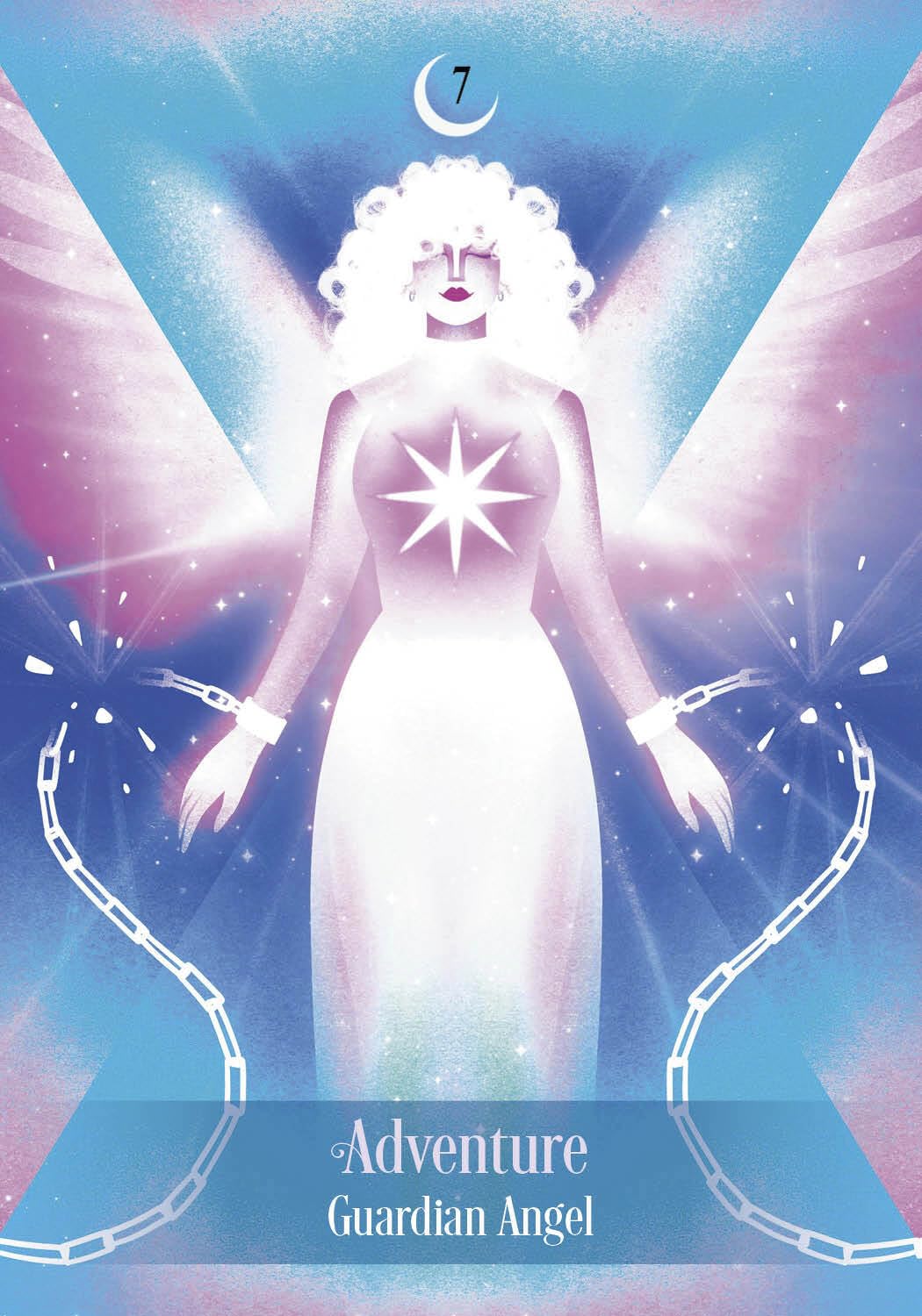 Card featuring a Guardian Angel with wings and a star emblem, labeled 'Adventure Guardian Angel'.