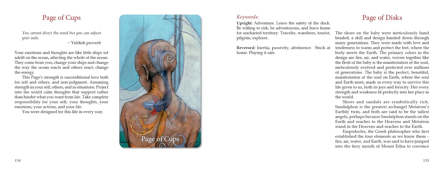 Two pages from a book with text and an illustration of a snake-like creature.