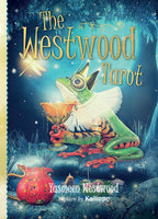 Book cover of 'The Westwood Tarot' with a colorful illustration of a frog and dragonfly.