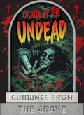 Cover of 'Oracle of the Undead' with a zombie hand reaching out, surrounded by bloodstains on a dark background.