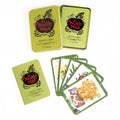 The Healthy Witch oracle cards with green tins and cards displayed on a white background
