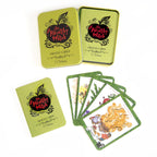 The Healthy Witch oracle cards with green tins and cards displayed on a white background