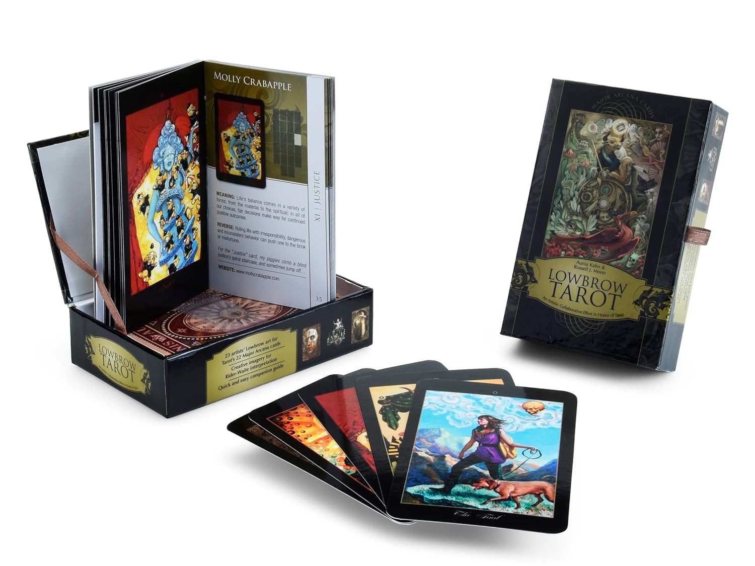 Lowerrow Tarot set with tarot cards and box on a white background
