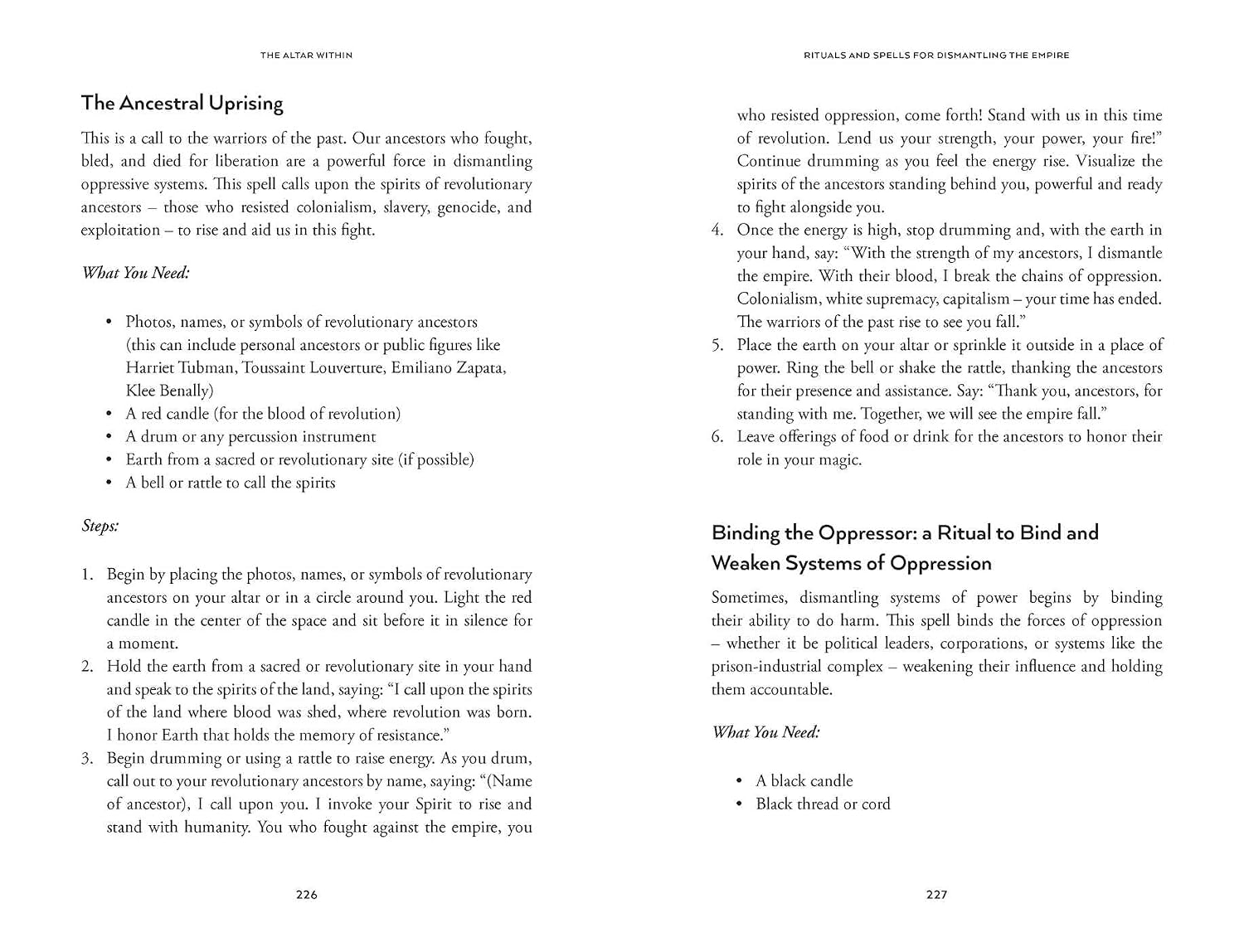 Text page from a book or manual with ritualistic instructions and symbols.