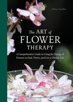 Book cover of 'The Art of Flower Therapy' with floral imagery and title text.