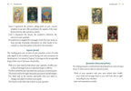 A printed informational page with text blocks, small illustrated cards, and two larger vertical runic charts on a white page. This is not a product beauty shot, not a person-in-environment lifestyle image, and not a measurement chart, color swatch, or instruction diagram for assembling/using a product; it appears to be a digital or printed guide/booklet preview, so subject_type is Other.