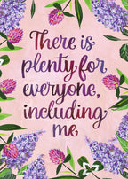 Floral design with a motivational quote on a pink background