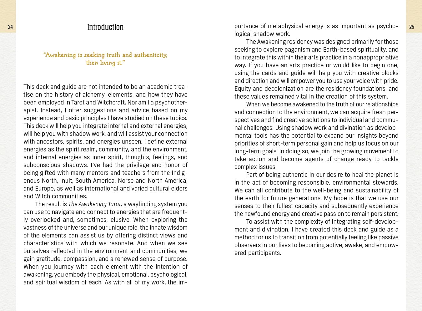 Text document with introductory content on metaphysical energy and shadow work.