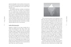 A printed book or magazine page with two columns of black text on a white page, titled 'Living in Thought' at the top, showing paragraphs of discussion about consciousness and the brain.
