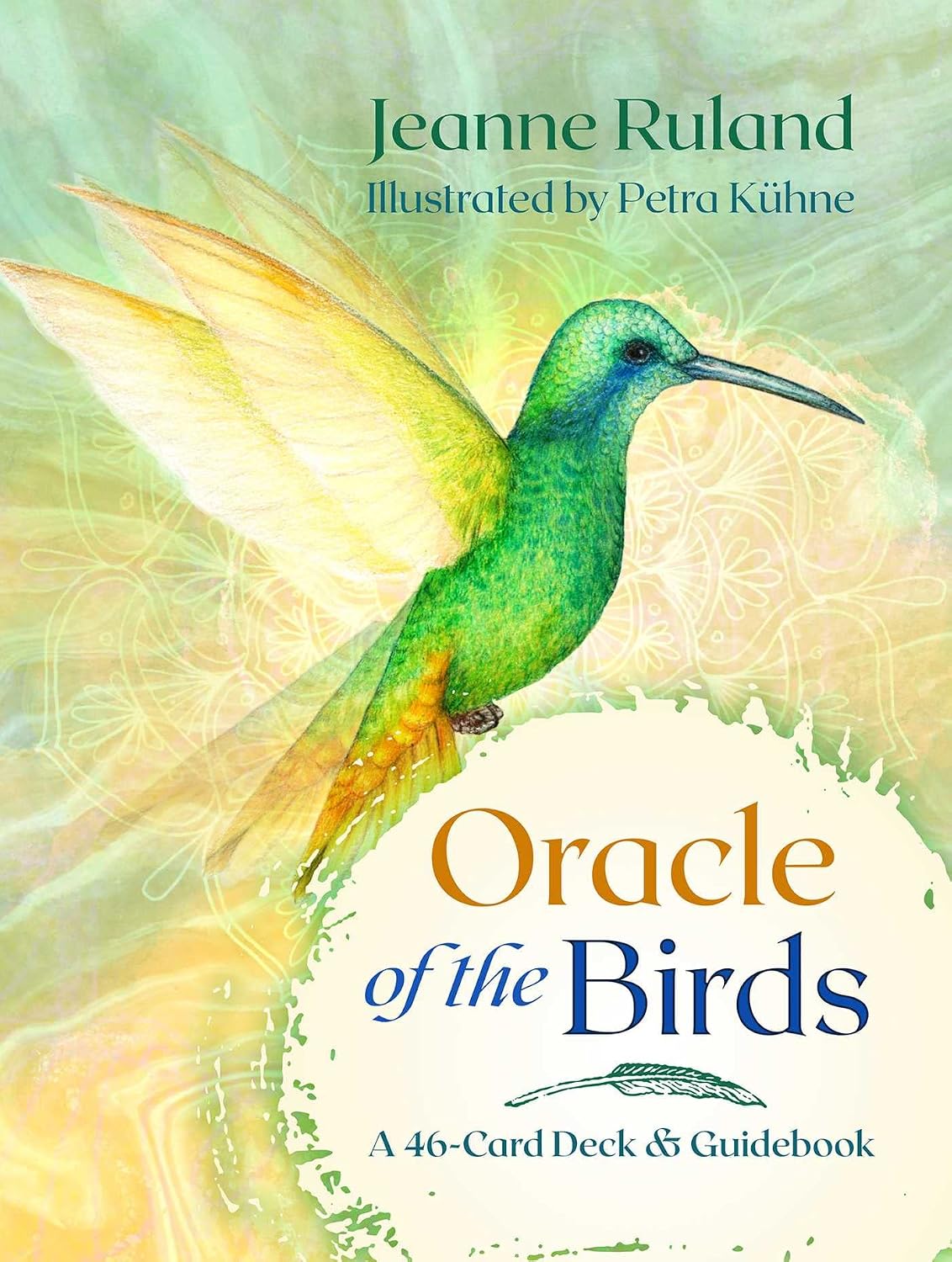 Book cover of 'Oracle of the Birds' with a green bird illustration on a light background