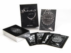 Nightfall Tarot cards by Amory Abbott with tarot cards displayed and box on a white background