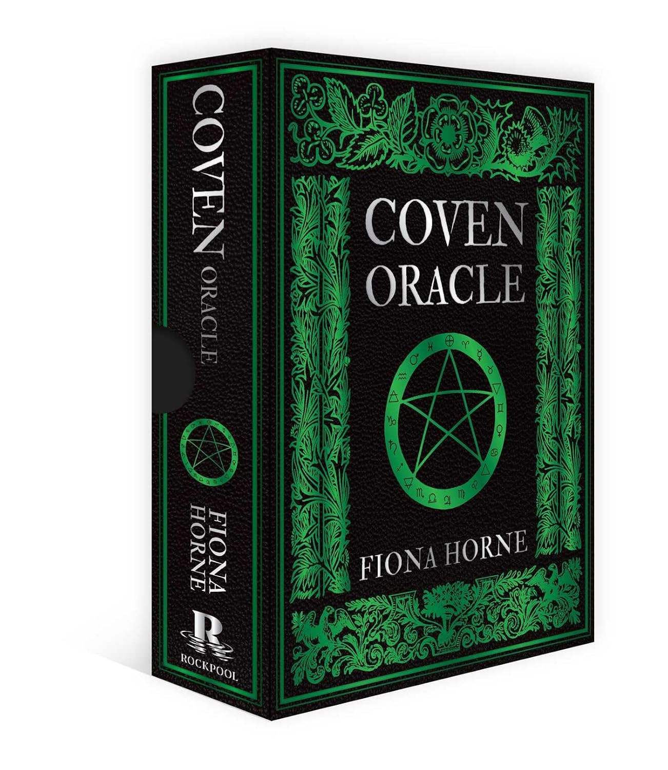 Coven Oracle card set packaging with green and black design