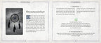 Two pages from a book or magazine featuring a dreamcatcher illustration and text.