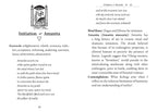 Page from a book about initiation with Amanita muscaria and Bind Rune text.