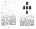 Page from a book with text and tarot card illustrations on a white background