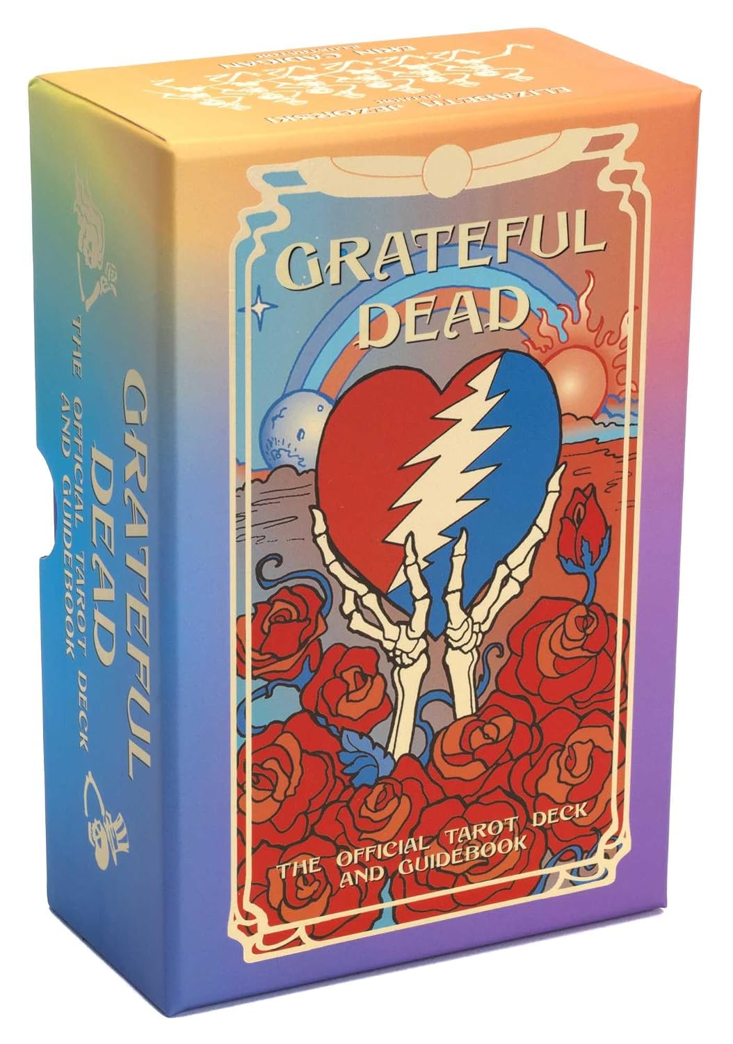 Grateful Dead tarot deck packaging with colorful design and text