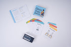 Chair Yoga Deck with cards and packaging on a light gray background