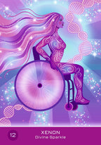 Illustration of a person in a wheelchair with flowing hair against a purple and blue gradient background.