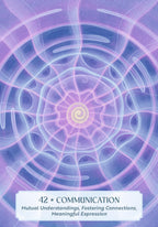 Cover of a book titled '42 Communication' with a spiral design on a purple background