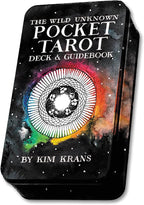 Pocket Tarot Deck & Guidebook by Kim Krans with colorful design on black background