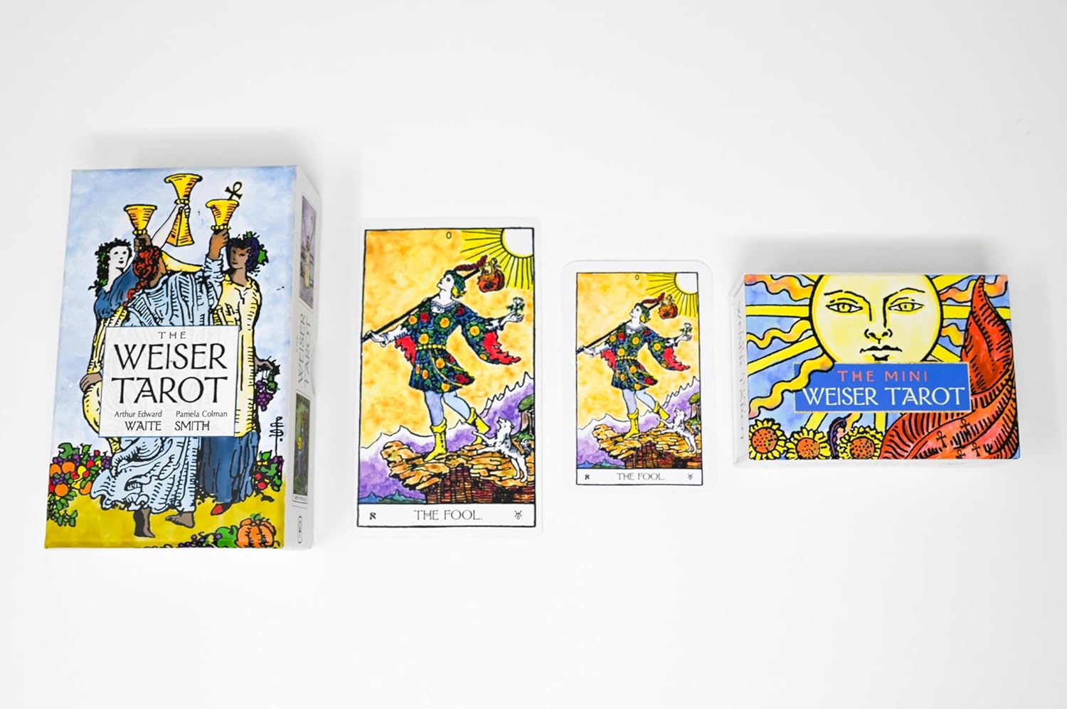 Weiser Tarot book with tarot card illustrations on a white background