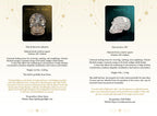 Two crystal skulls with descriptive text on a light background