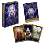 Oracle of Shadows & Light card game packaging with cards displayed on a white background