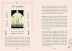 Page from a book or magazine with text and illustrations about gardens and inner growth.