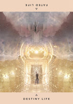 Album cover with a central structure, clouds, and text at the top and bottom.