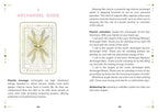 A printed card or booklet page titled '3 Archangel Guide' with a central illustration of an archangel and blocks of text on a white background.