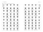 A printed page showing a Chinese Trigrams reference chart titled 'TABLE II. 64 Trigrams Cross References for Hengshu Construction,' with a grid of trigram symbols, names, and explanatory text.