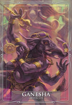 Card featuring Ganesha with a mystical background