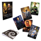 Set of cards featuring portraits with inspirational quotes on a white background