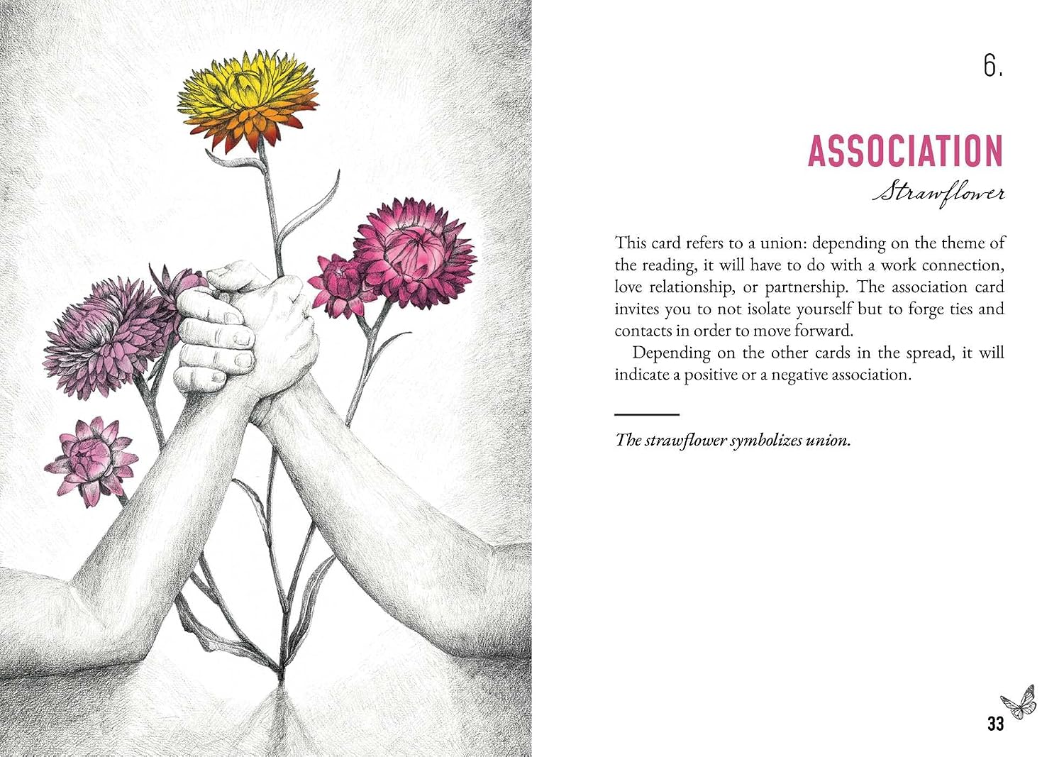 Illustration of two hands clasping with flowers, accompanied by text on a white background.