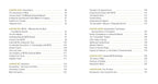 Table of contents for a book or document with chapter titles and page numbers.