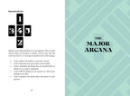 Page from a book or guide with text and graphics related to 'The Major Arcana' and sound advice.