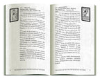 Open book displaying pages with text and illustrations on a white background