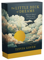 Book cover of 'The Little Deck of Dreams' by Tzivia Gover with cloud and sun design.